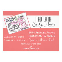 21st Birthday Party Invitation