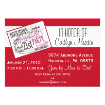 21st Birthday Party Invitation