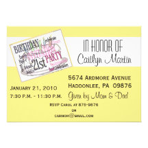 21st Birthday Party Invitation