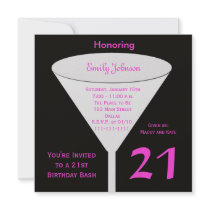 21st Birthday Party Invitation, 21st Birthday Bash