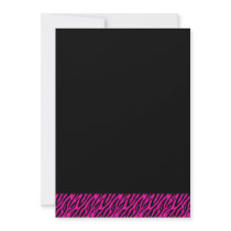 21st Birthday Party Invitations - Hot Pink Safari