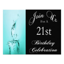 21st Birthday Party Personalized Invitation