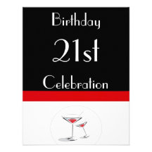 21st Birthday Party Personalized Invitation