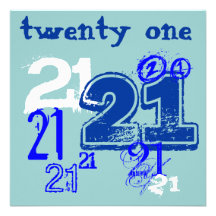 21st Birthday Party Personalized Invite