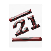 21st Birthday Postcard