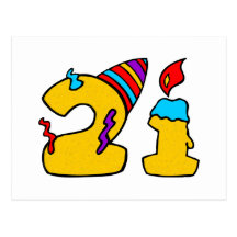 21st Birthday Postcards