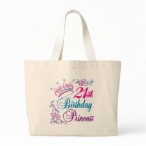 21st Birthday Princess Tote Bags