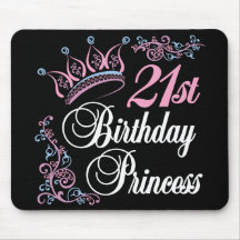 21st Birthday Princess Mouse Pads