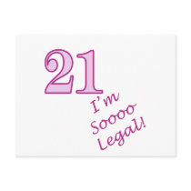 21st I'm Sooo Legal! Postcards