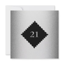 21st Metal Silver Frame Special Birthday Event Personalized Announcement