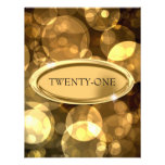 21st Special Event Elegant Black & Gold Bubbles Custom Invitations