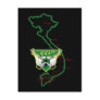 221st AVIATION COMPANY, VIETNAM MAP Post Card