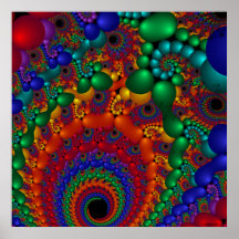 225 Poster wth black spots pattern detail feature