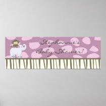 22.5"x7.5" Personalized Banner Jacana Girl Jungle Poster