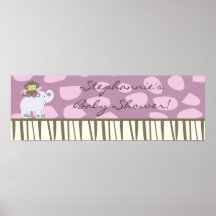 22.5"x7.5" Personalized Banner Jacana Girl Jungle Poster