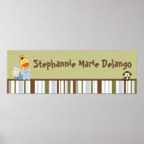 22.5"x7.5" Personalized Banner Jungle Play