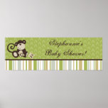 22.5"x7.5" Personalized Banner Monkey Time Jungle