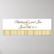 22.5"x7.5" Personalized Banner Sandy Beach Print