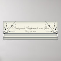 22.5"x7.5" Personalized Banner Winter Blossom