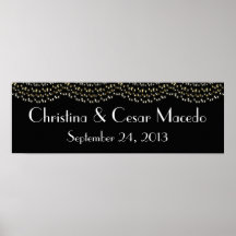 22.5"x7.5" Personalized Glowing Summer Lights on B Poster