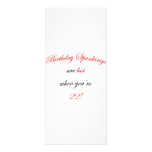 22 Birthday Spanking Custom Rack Card