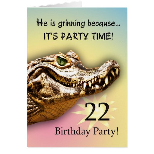 22ème Carte d'invitation de fête d'anniversaire