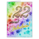 22ème Invitation de fête d'anniversaire Cartes De Vœux
