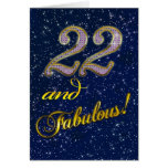 22ème Invitation de fête d'anniversaire Cartes De Vœux