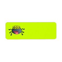_2387-Happy-Spider-Cartoon-Character HAPPY CARTOON Return Address Label
