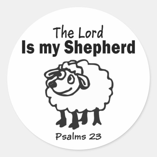 23 Psalm Round Sticker