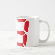 23 twenty-three red alarm clock digital number mugs