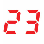 23 twenty-three red alarm clock digital number t-shirts