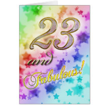 23rd Birthday party Invitation Card