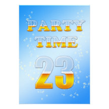 23rd birthday party invitation with beer