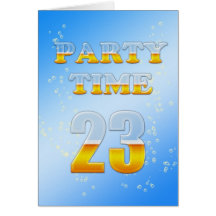 23rd birthday party invitation with lots of beer card