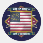 23rd New Jersey Volunteer Infantry Round Sticker