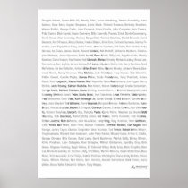 23x35 Print - Atheist Apparel Roll Call - White