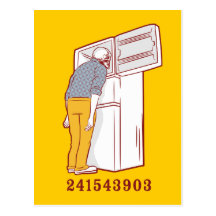 241543903 head freezer humourous tshirt post card