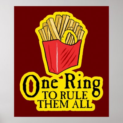 $24.95 One Ring To Rule Them All Poster by curious_inkling