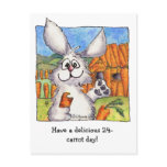 24-Carrot day cute bunny postcard