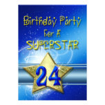 24ème Invitation de fête d'anniversaire pour un Su