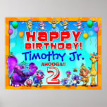 24x18" GiggleBellies Happy Birhtday Poster