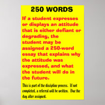 250 words - Customized Posters