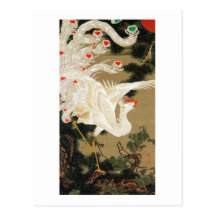 25. 老松白鳳図, 若冲 Pine-tree & Phoenix, Jakuchu Post Cards