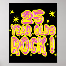 25 ans de roche ! Copie (rose) d'affiche