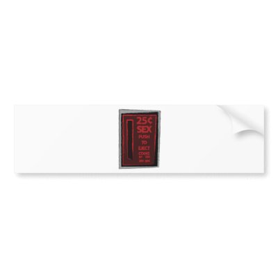 25 Cent Sex - Emo Alternative Grunge Rock Punk Bumper Sticker by RAWRoutloud