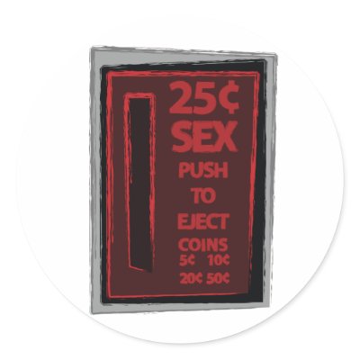 25 Cent Sex - Emo Alternative Grunge Rock Punk Round Sticker by RAWRoutloud