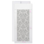 25 Grey Damask Mint Matchbook Cover Rack Cards