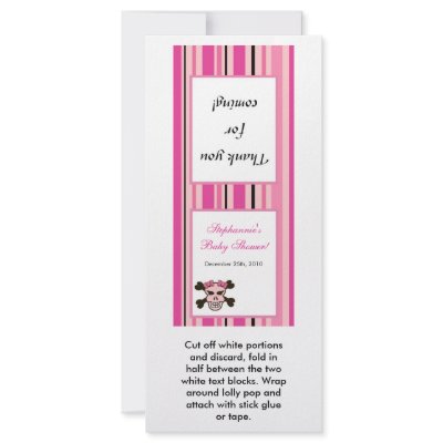25 Lollipop Topper Girly Girl Pink Punk Rock Skull by thepapergenius