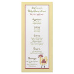 25 Menu Cards Abby's Farm Pink Girly Barn Animal Rack Card Design